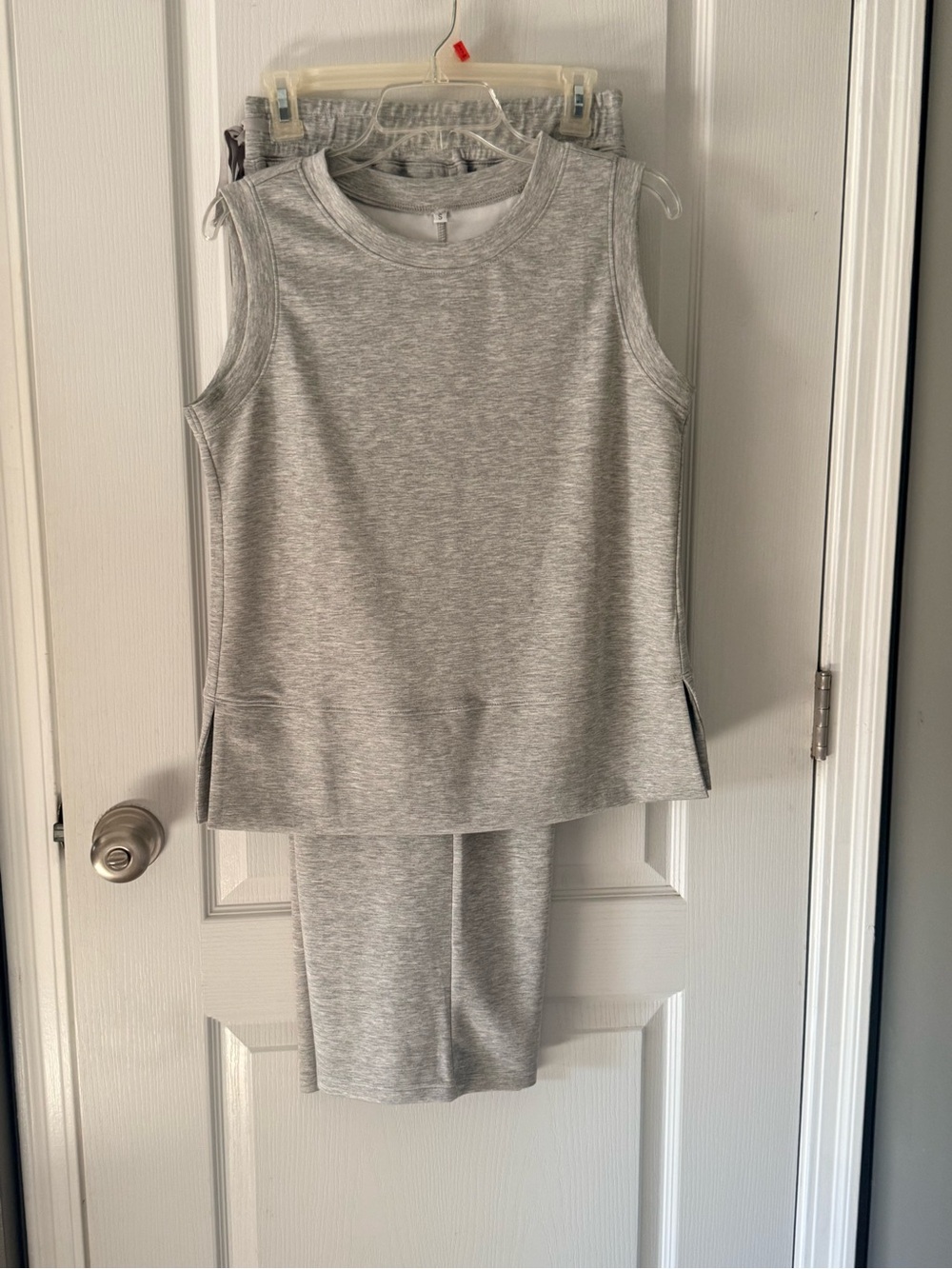 Women’s Sleeveless Grey Set - Soft Knit Two-Piece